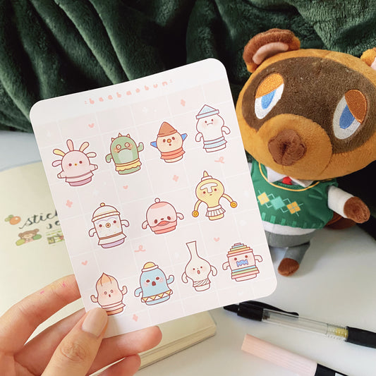 Animal Crossing Gyroid Sticker Sheet