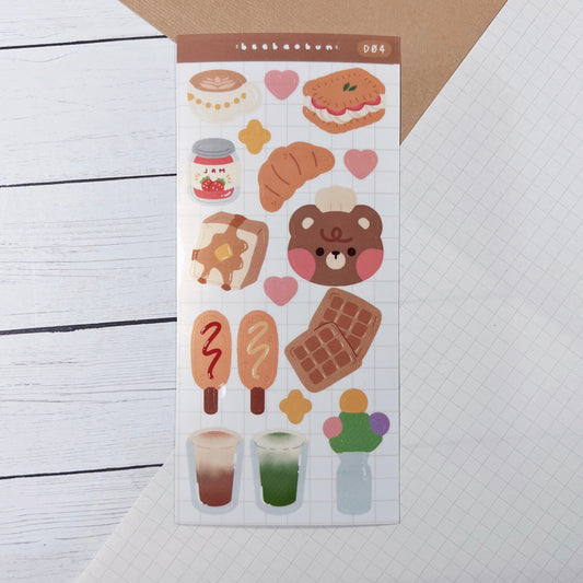 Bakery Bear Deco Sticker Sheet